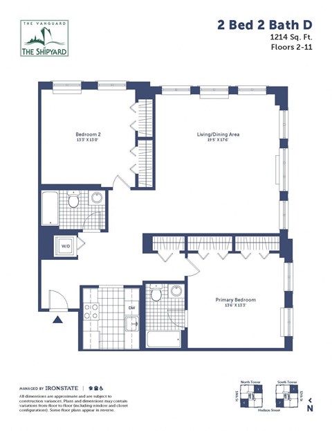 a floor plan of a bedroom apartment